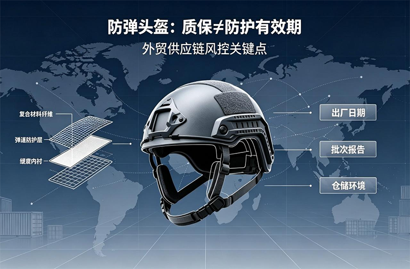 NIJ-IIIA防弹头盔外贸采购，区分弹道防护有效期与产品质保行业科普图