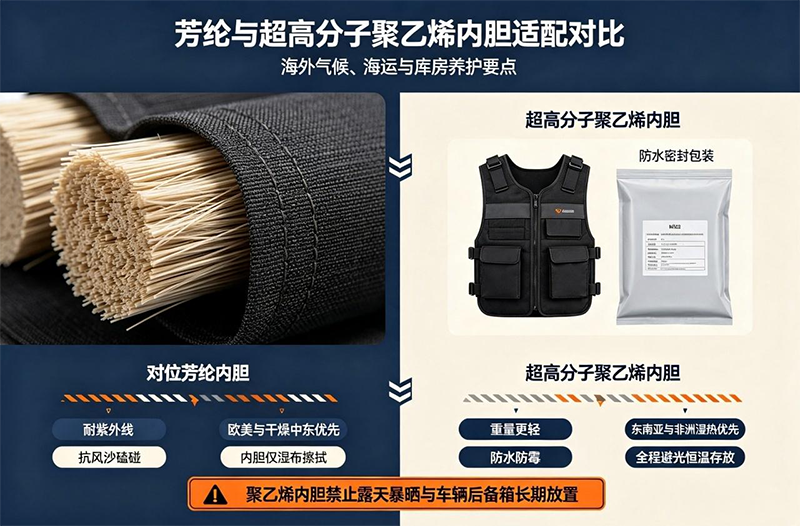 芳纶与聚乙烯材质养护对比图