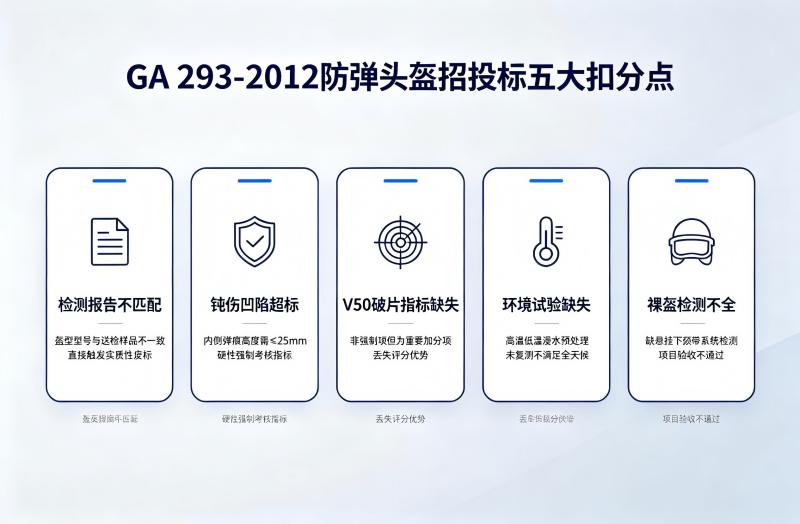 GA 293-2012防弹头盔招投标五大扣分点