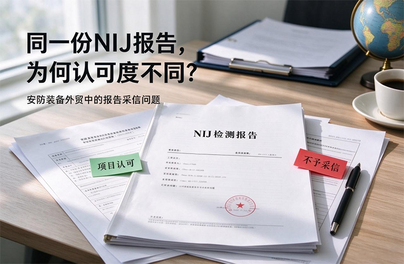 NIJ检测报告，安防装备外贸，报告采信差异