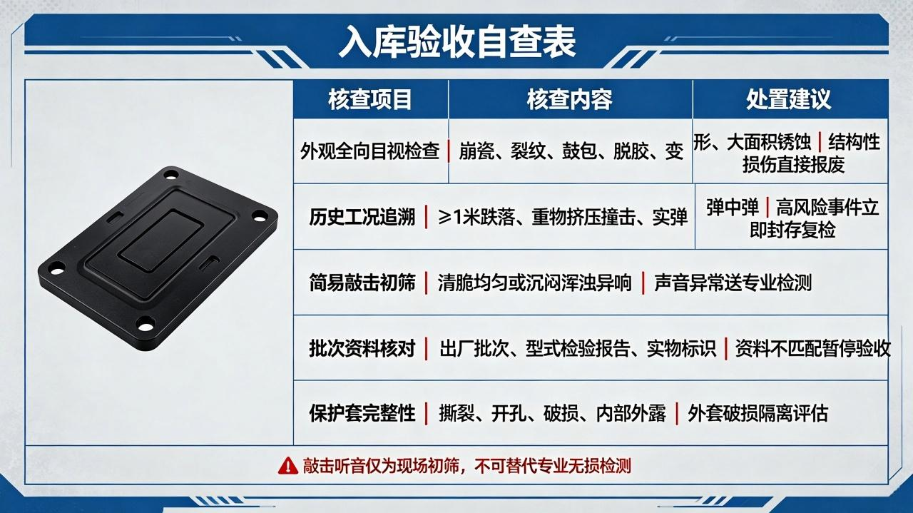 入库验收自查表